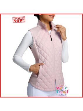 Quilted Puffer Vest Lightweight Water Resistant Winter Golf